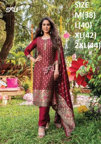 Dola Silk Wholesale Dress Catalog Supplier, Size : M, XL, XXL