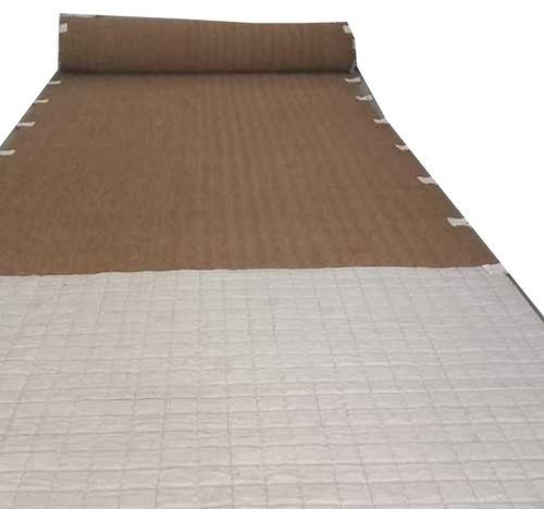 Plain Anchuthengu Coir Jute Cricket Mat, Shape : Rectangular