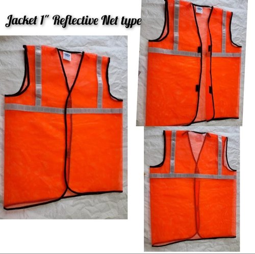 Net Reflective Vest, For Construction, Color : Orange