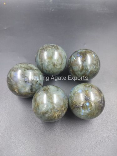 Round Stone Labradorite Ball, Size : 2 Inch