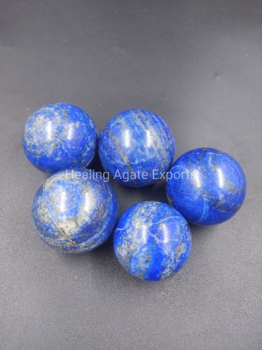 Printed Lapis Lazuli Crystal Ball, Shape : Round