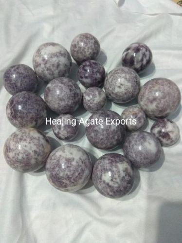 Plain Lepidolite Balls, Size : 50 To 55 Mm