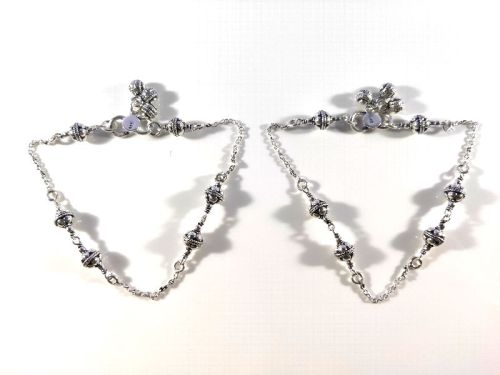 Oxidised 925 Silver Anklets