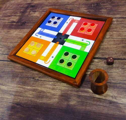 LYQA Wooden Ludo Game, Size : 11 X11'