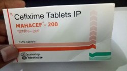 MAHACEF-200 Cefixime 200mg, For Pharmaceuticals, Form : Tablets