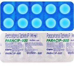 Paracip Oval Paracetamol Tablet 500 Mg, Color : White