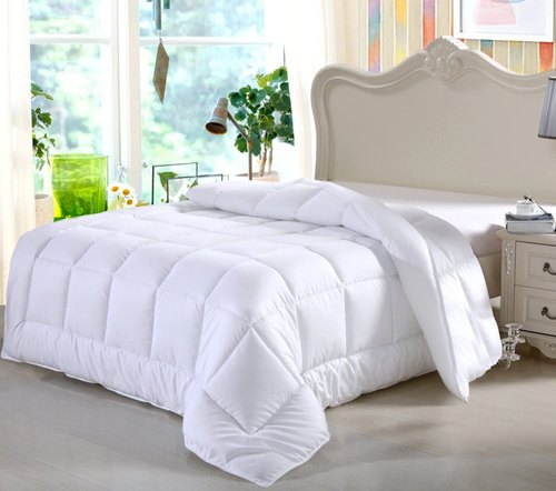 Feather Zone Plain Cotton Duvet, Size : 78x72inch