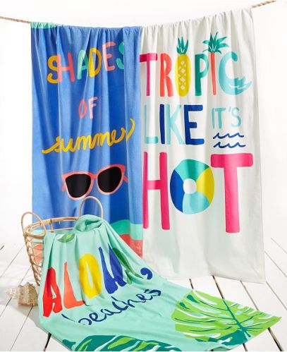 Printed Multiweight Cotton Beach Towel, Size : 70*140cm, 75*33cm, 80*150cm