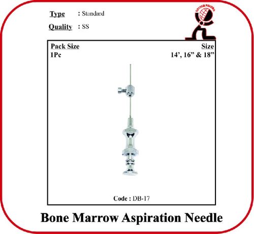 Single Polished Stainless Steel Bone Marrow Aspiration Needle, For Veterinary Use, Length : 4 INCH