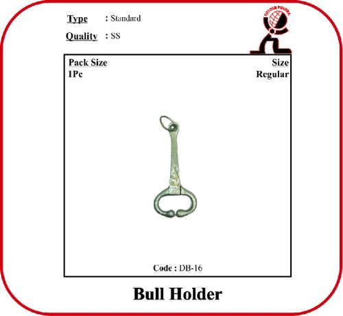 Single Polished METAL Bull Holder, For Veterinary Use, Length : 7 INCH