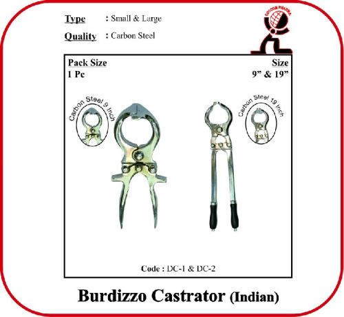 Single Polished METAL Burdizzo Castrator, For Veterinary Use, Length : 19INCH