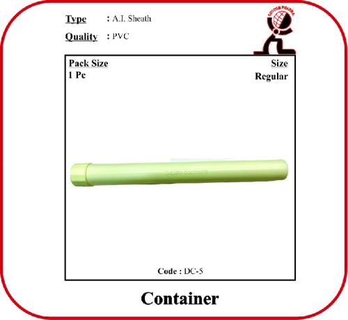 Polished Plastic Container For A.I Sheath, Length : 19INCH