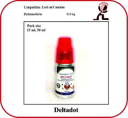 DOTCOM PHARMA Deltadot 1.25% Ectoparasiticide, Size : 15 Ml