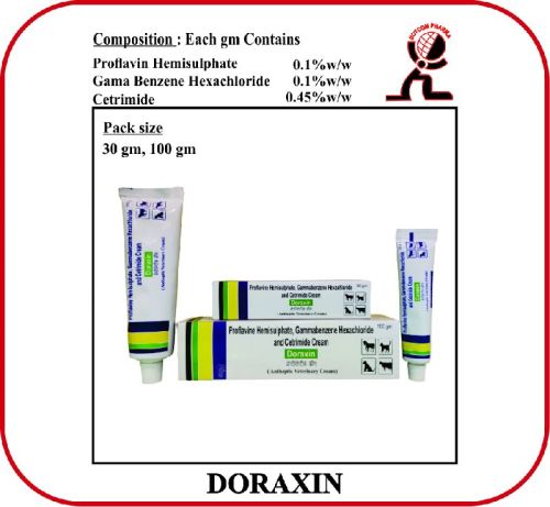 Dotcom Pharma Doraxin Ointment, For VETERINARY USE, Feature : Purity