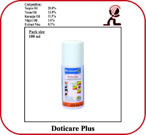 DOTCOM PHARMA CYLINDRICAL Polished PVC Doticare Plus Herbal Spray, For VETERINARY USE, Specialities : Durable