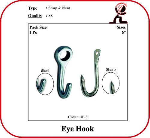 Eye Hook Blunt 4 Inch, For Veterinary Use