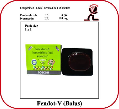 Fenbendazole 3 Gm With Ivermectin 100 Mg Bolus FENDOT -V