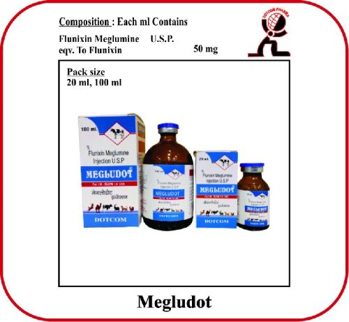 FLUNIXIN MEGLUMINE INJECTION MEGLUDOT, For Veterinary Use Only, Packaging Type : Glass Bottle