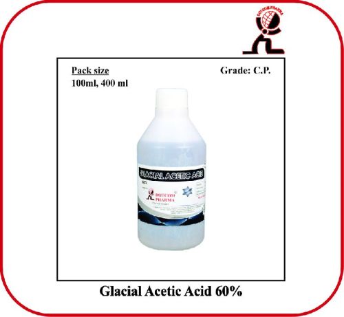 Glacial Acetic Acid 60%, For VETERINARY USE, Purity : 99.9%
