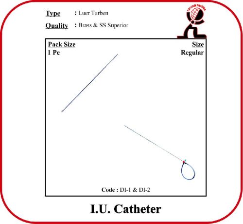 Single Polished Stainless Steel I.U Catheter, For Veterinary Use, Length : 18inch