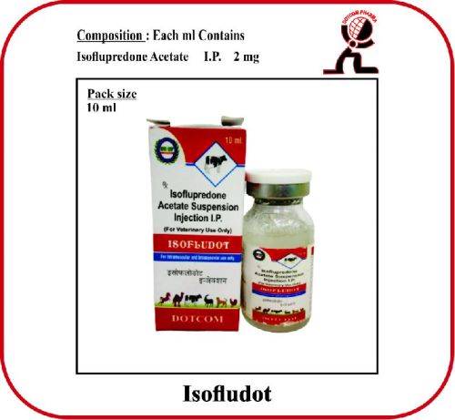 ISOFLUPREDONE ACETATE INJECTION ISOFLUDOT, For Veterinary Use, Packaging Type : Clear Vial