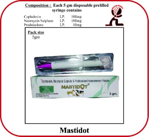 MASTIDOT Intramammary Tube, For VETERINARY USE, Feature : Lite Weight