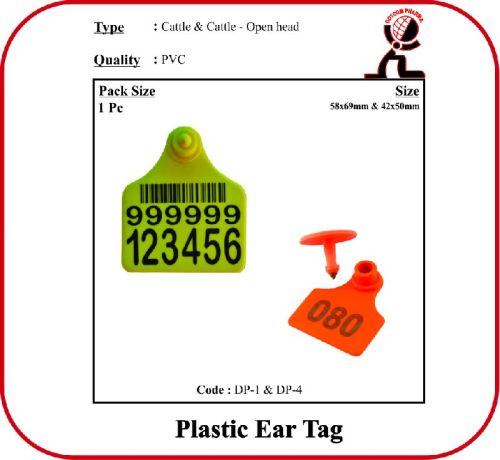 Polyurethane Polished Plastic Ear Tag - Cattle for Veterinary Use