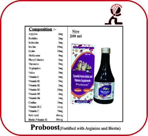 Essential Amino Acid and Vitamin Supplement Brand-PROBOOST PET Syrup