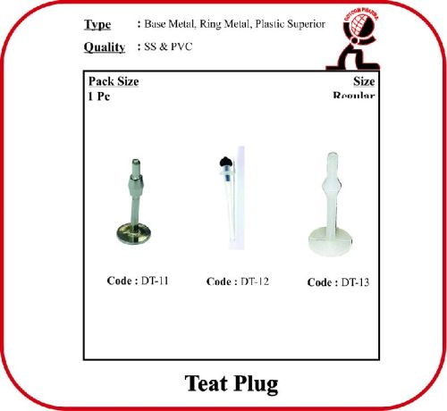 Teat Plug - Base Metal, For Veterinary Use