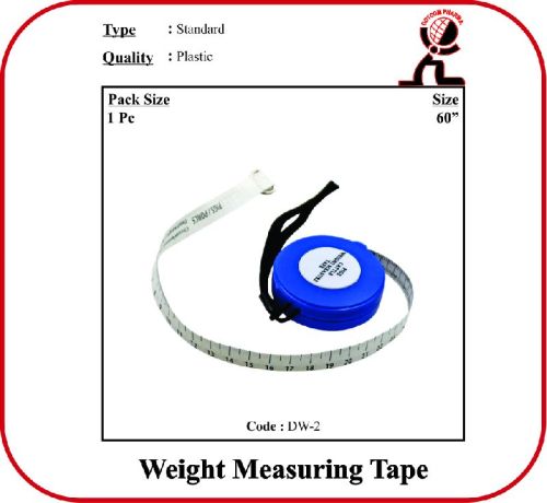 Plastic Polished Weight Measuring Tape, For Veterinary Use, Feature : Best Quality, Fine Finished, Foldable