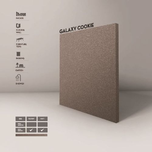 Square Galaxy Cookie Full Body Tiles, For Construction, Color : Brown