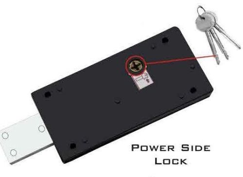 Metal Polished Power Shutter Lock, For Stable Performance, Simple Installation, Packaging Type : Carton Box