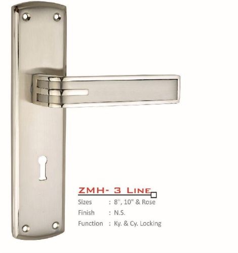 ZMH-3 Line Zinc Alloy Mortise Handle, For Doors, Color : Silver