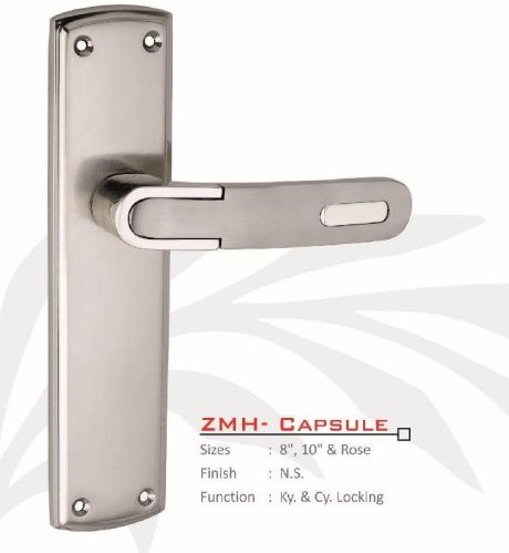 ZMH-Capsule Zinc Alloy Mortise Handle, For Doors, Color : Silver