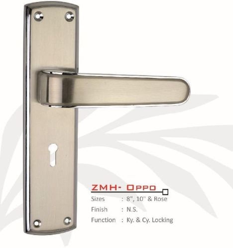 ZMH-Oppo Zinc Alloy Mortise Handle, For Doors, Color : Silver