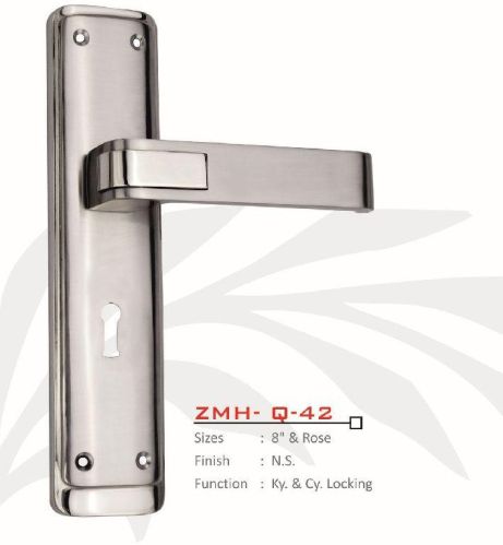 ZMH- Q-42 Zinc Alloy Mortise Handle, For Doors, Color : Silver