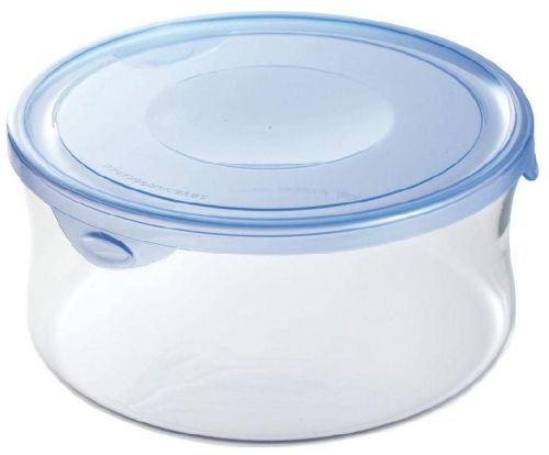 Round Iwaki Glass Food Container, Color : Transparent