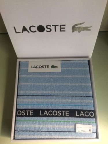 Plain Cotton Lacoste Towel Set, Feature : Easily Washable, Softness