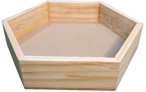Hexagonal Polished Wooden Hexagon Tray, For Serving, Size : Standard