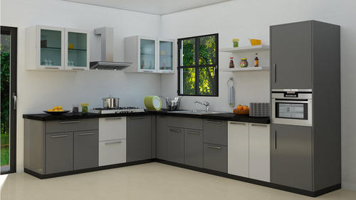 Wooden Modular Kitchen Designing Services, For Home, Hotel