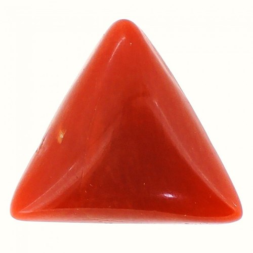 TRIANGLE Polished Italian Red Coral Gemstone, For Jewellery, Packaging Type : Plastic Packets