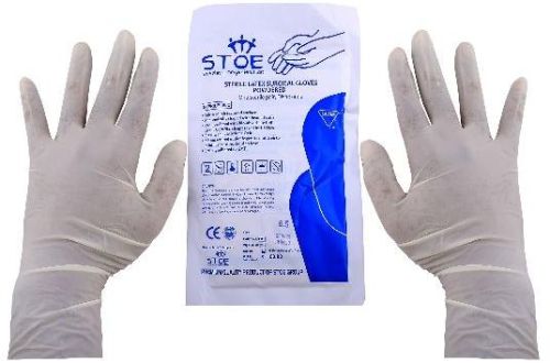 Latex Surgical Gloves Powdered Sterile, For Hospital, Clinical, Feature : Easy To Wear, Skin Friendly