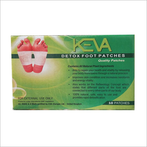 Keva Fiber Detox Foot Patches, For Weight Loose Use, Pattern : Plain