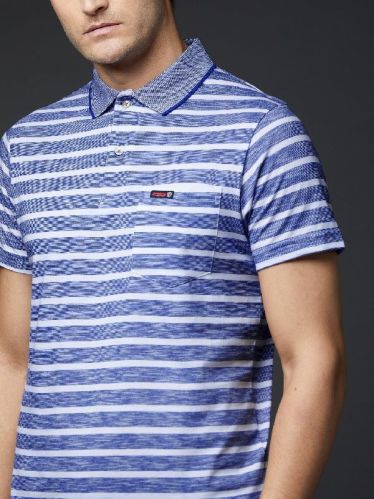 Carlo Stripes Pocket Polo T-Shirt, Size : M, XL, XXL, XXXL