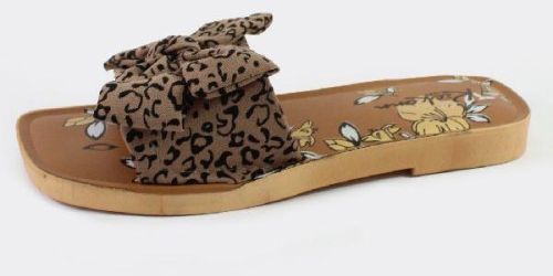 Rubber Floral Printed Bow Flats, Size : 36, 37, 38, 39, 40, 41