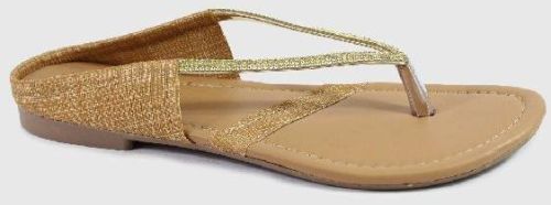 Synthetic Glitter Strap Flats, Size : 37, 38, 39