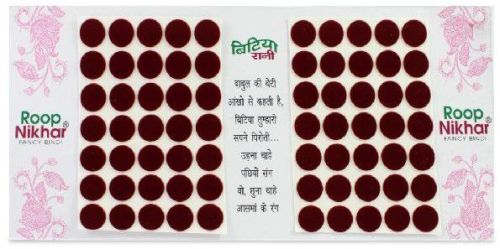 Roop Nikhar Maroon Plain Bindi