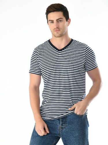 GRUNT Striper V-Neck T-Shirt, Size : M, L, XL, XXL