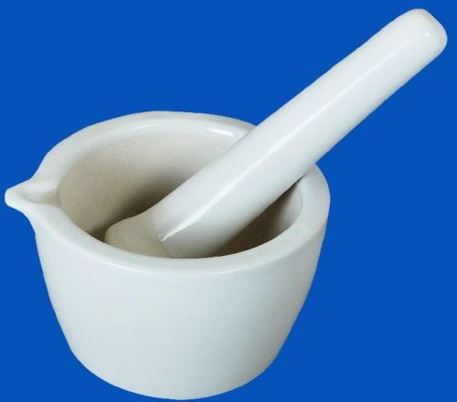 Porcelain Deep Form Mortar & Pestle, Color : White