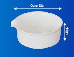 Plain Porcelain Shallow Evaporating Basin, Color : White